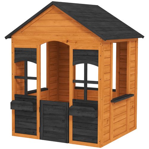 Maisonnette Enfant Bois Pré-huilé Noir