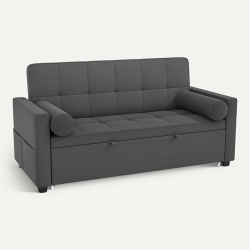 Canapé Convertible 2 Places Style Chersterfield Effet Capitonné