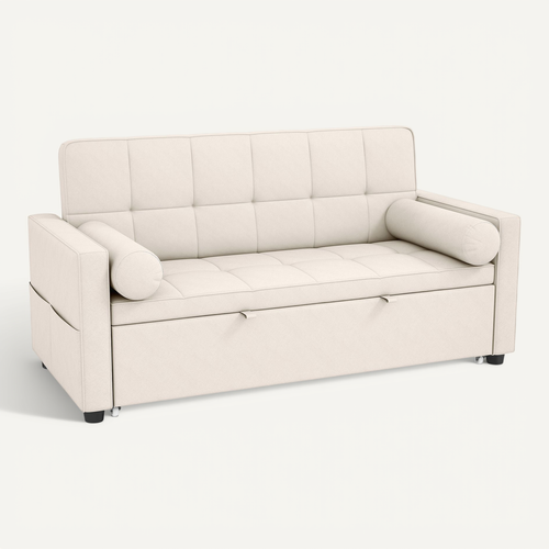 Canapé Convertible 2 Places Style Chersterfield Effet Capitonné