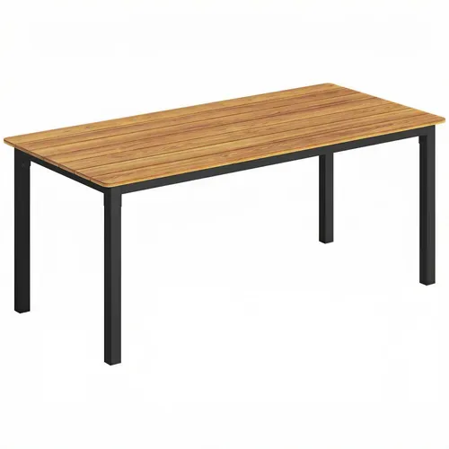 Table De Jardin  6-8 Pers. Métal Bois