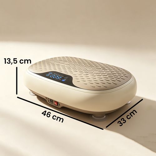 Plateforme Vibrante Oscillante écran LED Télécommande Beige