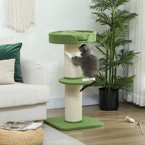 Arbre À Chat Avec Griffoir Centre D'activités 2 Plateformes Coussin