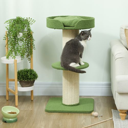 Arbre À Chat Avec Griffoir Centre D'activités 2 Plateformes Coussin