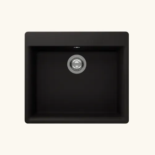 évier Granit Noir Schock Kazu 1 Grand Bac  600x530