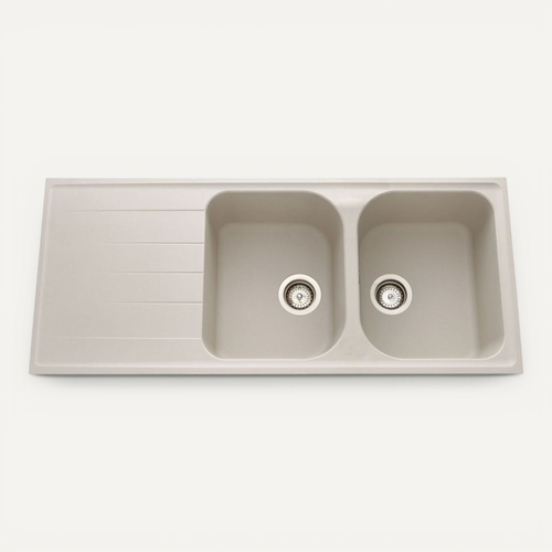 évier Granit Beige Everest Schock Viola 2 Bacs 1 égouttoir
