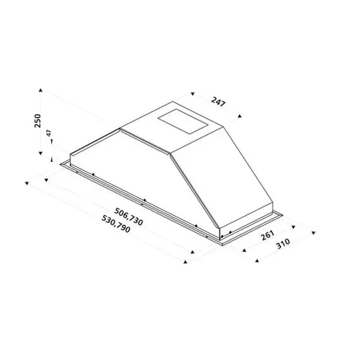 Hotte Cuisine Encastrable Silverline Ourea Inox 79 Cm