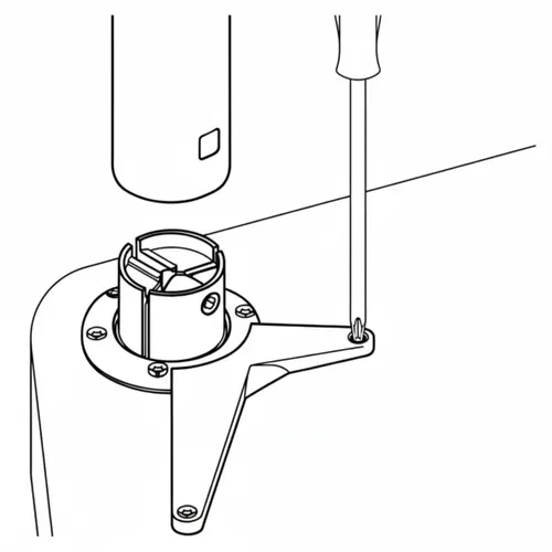 Pied Plan De Travail Réglable Rond En Acier Noir Mat H 87 X L 6 Cm