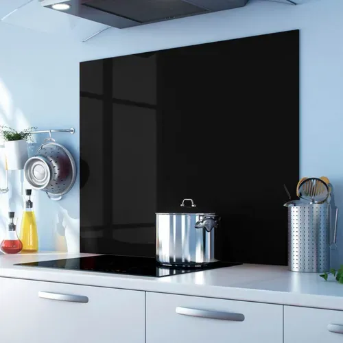 Crédence Fond De Hotte Verre Brillant - Noir - Hauteur 50 cm largeur 90 Cm