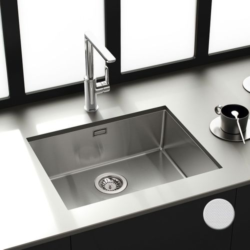 Evier Sous-plan Inox Nid D'abeille Vibrato Luisina 1 Bac 670x450 Mm
