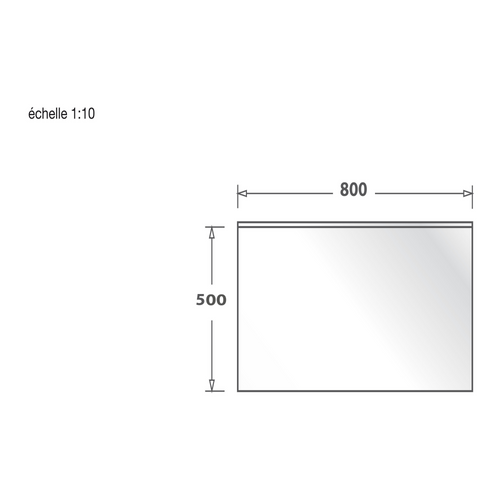 Crédence Cuisine Fond De Hotte Inox - Largeur 80 cm x Hauteur 50 Cm