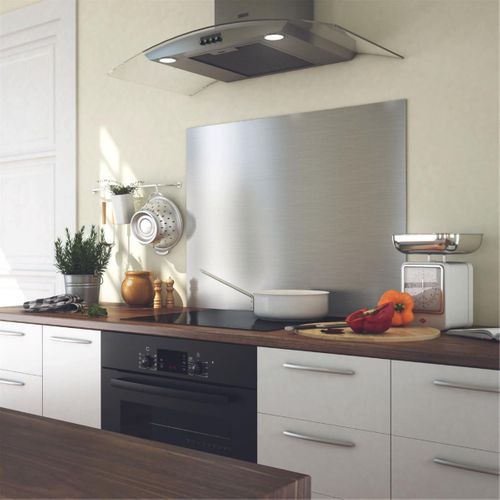 Crédence Cuisine Fond De Hotte Inox - Largeur 80 cm x Hauteur 50 Cm