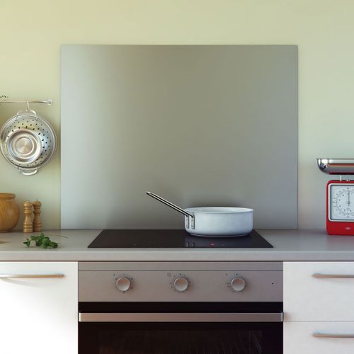 Crédence Cuisine Fond De Hotte Inox - Largeur 90 cm x Hauteur 50 Cm