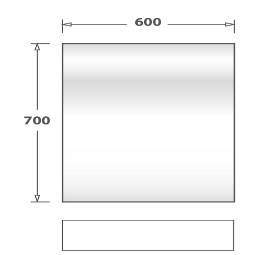 Crédence Cuisine Fond De Hotte Verre Brillant Glassy - Blanc L 60 X H 70 Cm