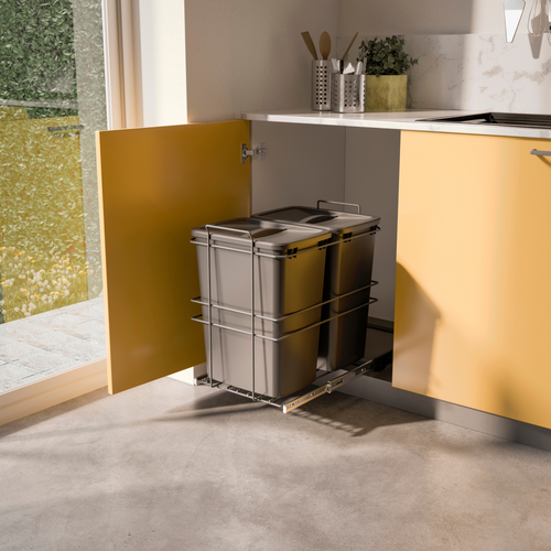 Poubelle Cuisine Promax - Poubelle Encastrable 2 X 35 Litres