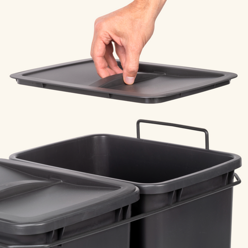 Poubelle Cuisine Promax - Poubelle Encastrable 2 X 35 Litres