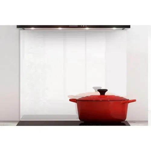 Crédence Cuisine Fond De Hotte Verre Premium - Blanc Uni L 90 X H 70 Cm