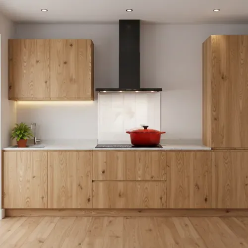 Crédence Cuisine Fond De Hotte Verre Premium - Blanc Uni L 90 X H 70 Cm