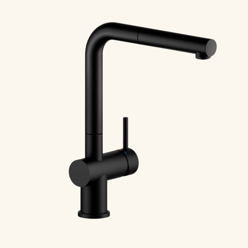Robinet Douchette Noir June Avec Traitement Surface Antibactérien