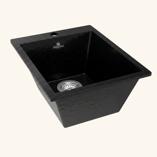 Evier Céramique Noir Brillant Felix 1 Bac 410x505 Mm - Sans Trop Plein