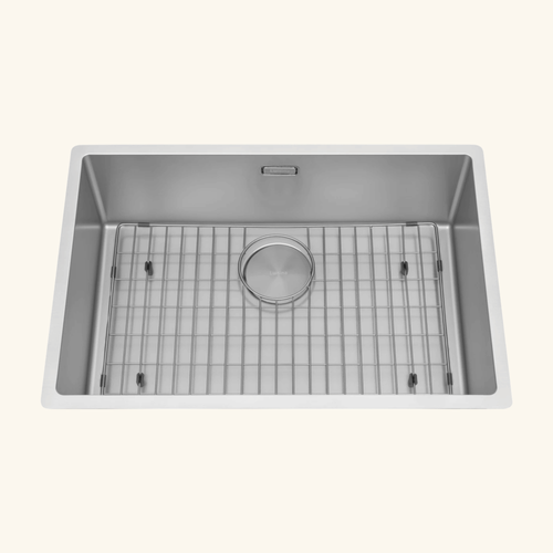 évier Sous-plan Inox Gris Perle Legato 1 Bac 660x440 - Grille Et Cache Bonde Inclus