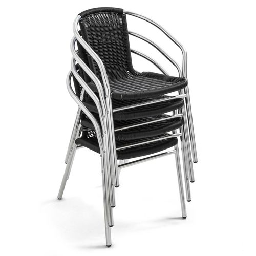 Table De Jardin Carrée Et 2 Fauteuils En Aluminium Nothing Hill
