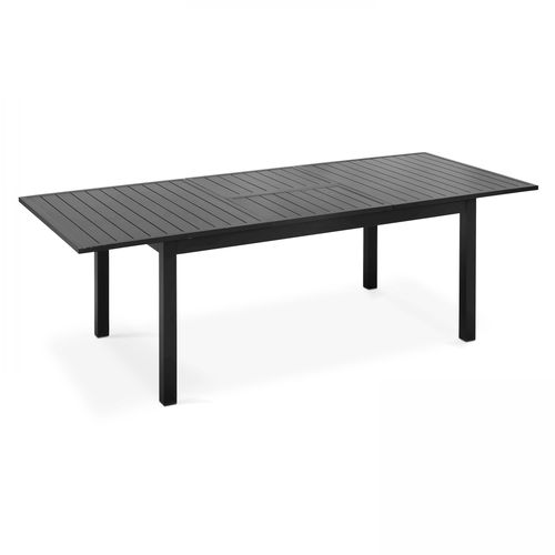 Table De Jardin Extensible En Aluminium Noir 8 Places Butterfly