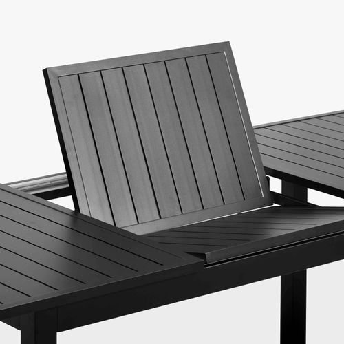 Table De Jardin Extensible En Aluminium Noir 8 Places Butterfly