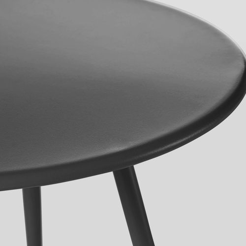Table Basse De Jardin Ronde En Métal Gris Anthracite 50 Cm Palavas
