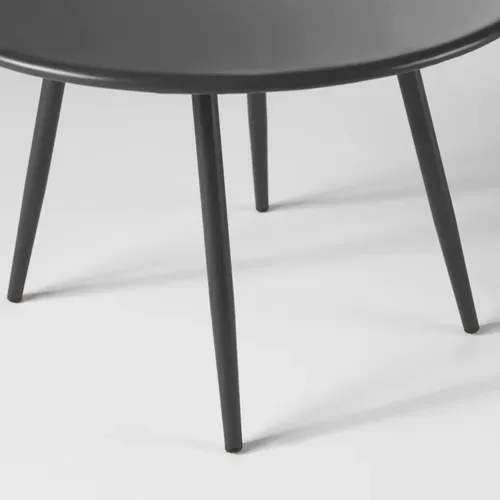 Table Basse De Jardin Ronde En Métal Gris Anthracite 50 Cm Palavas