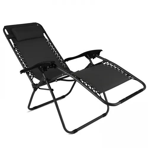 Fauteuil De Jardin Pliant Relax Noir