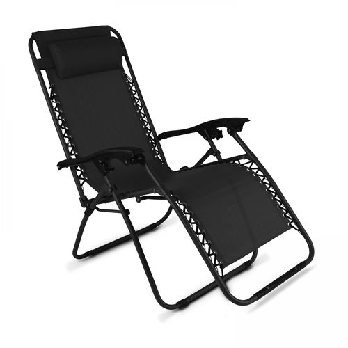 Fauteuil De Jardin Pliant Relax Noir