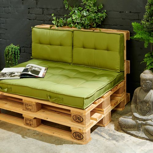 Coussin Pour Palette Matelassé Vert 120 X 80cm Cuzco