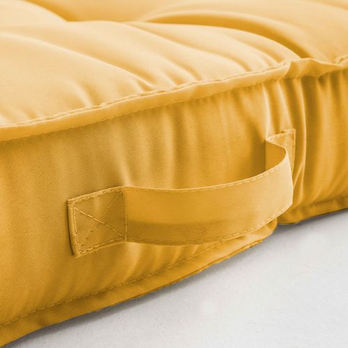 Coussin Pour Palette Matelassé Jaune 120 X 80cm Cuzco
