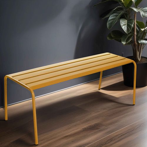 Banc D'intérieur En Métal Jaune Palavas