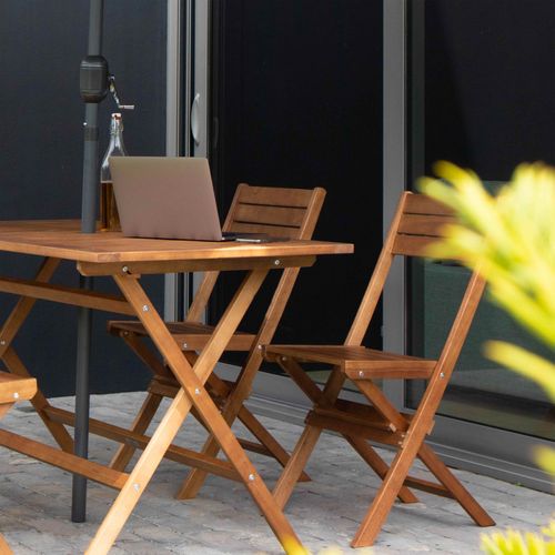 Table De Terrasse Pliante En Bois D'eucalyptus Sete