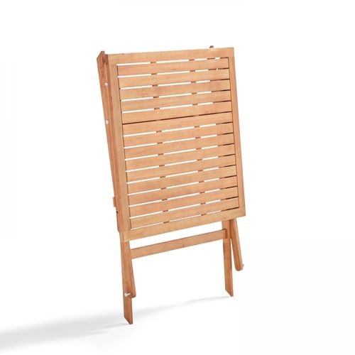 Table Bistrot Pliante Carrée En Bois D'eucalyptus Sete