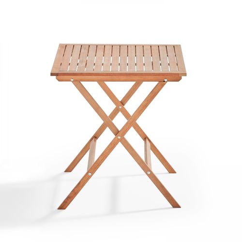 Table Bistrot Pliante Carrée En Bois D'eucalyptus Sete