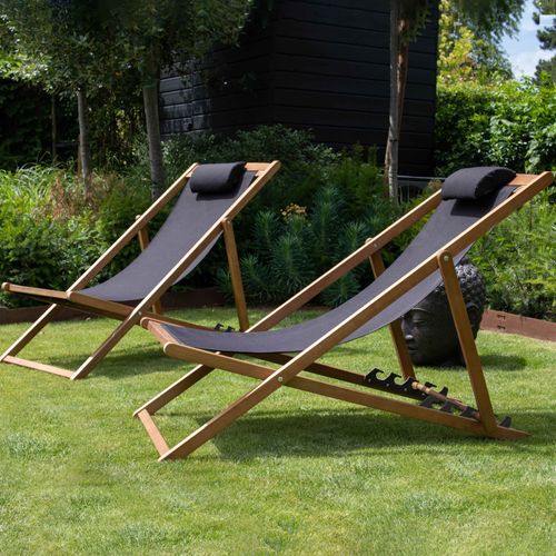 Lot De 2 Chiliennes Eucalyptus Noir Socoa