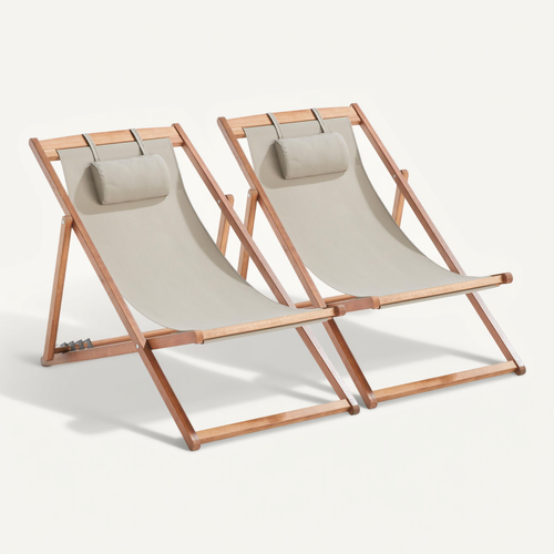 Lot De 2 Chiliennes Eucalyptus Taupe Socoa