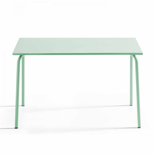 Table De Jardin En Acier 120 X 70 Cm Vert Sauge Palavas