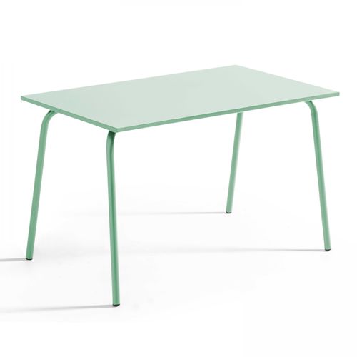 Table De Jardin En Acier 120 X 70 Cm Vert Sauge Palavas