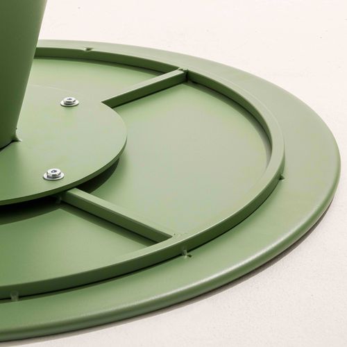 Table De Jardin Pliante Bistrot - 60 X 60 X 71 Cm - Acier Thermolaqué Vert Cactus - Résistante Aux Intempéries - 9