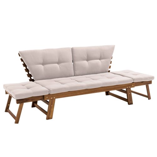 Canapé De Jardin Relax En Bois D'acacia écru Belize