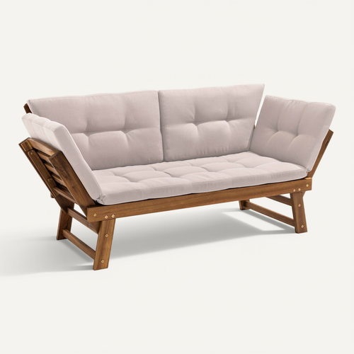 Canapé De Jardin Relax En Bois D'acacia écru Belize