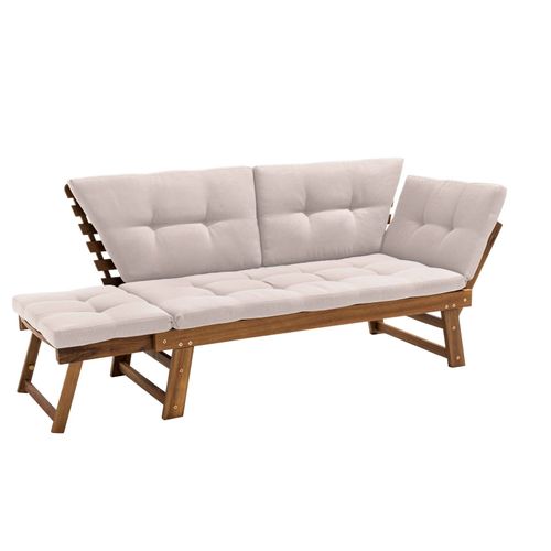 Canapé De Jardin Relax En Bois D'acacia écru Belize