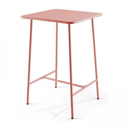 Ensemble Table De Bar Et 4 Chaises Hautes En Métal Argile Palavas