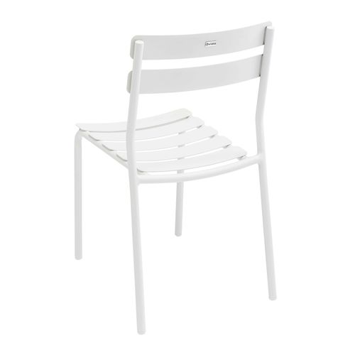 Chaise De Terrasse En Aluminium Blanche Almada