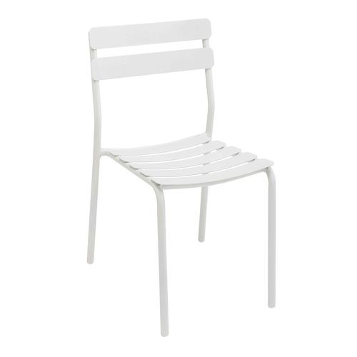 Chaise De Terrasse En Aluminium Blanche Almada