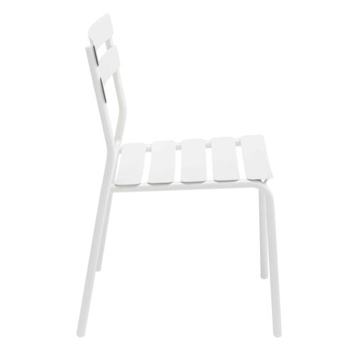 Chaise De Terrasse En Aluminium Blanche Almada