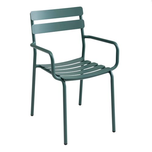 Fauteuil De Terrasse En Aluminium Vert Foncé Almada